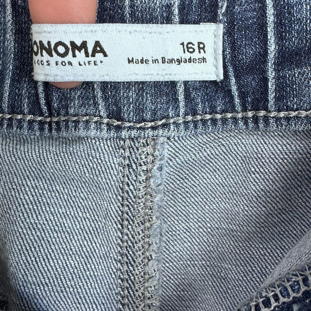 Sonoma Goods For Life Jeans Womens‎ 16R Blue Stretch Elastic Waist Patch Pockets - Picture 5 of 9
